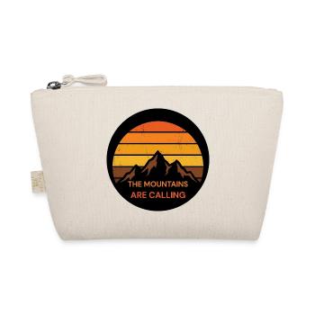 Vintage Berge Wandern Retro Sonne - Bio-Täschchen - Natur - Vorne