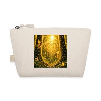 Golden Heart in Fairy Forest with Butterflies - Organic Pouch - nature - Front