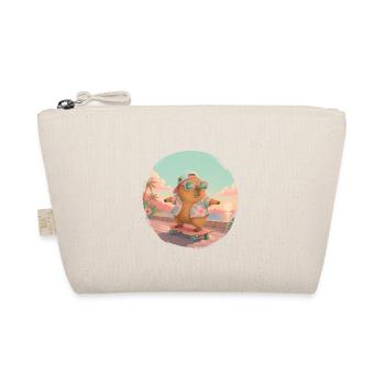Capybara Skateboard Hawaii - Organic Pouch - nature - Front