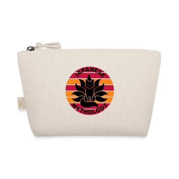 Kitsune Japanese Fox (Retro Design) - Organic Pouch - nature - Front