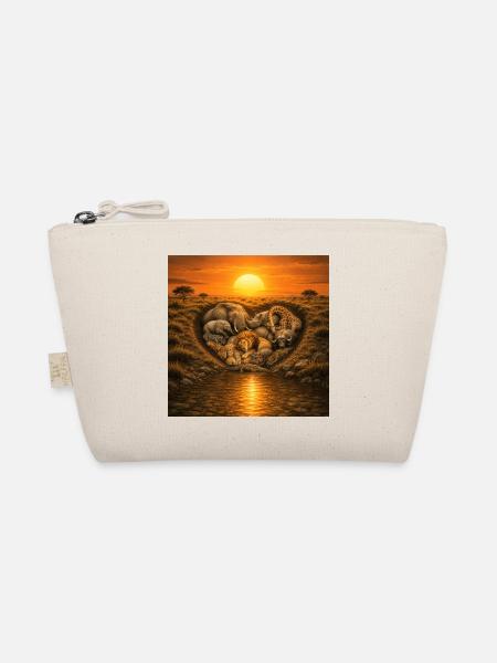 Oase mit wild Afrika Wildlife Harmonie und Liebe - Bio-Täschchen - Natur