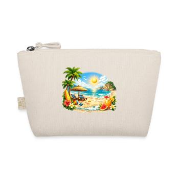 Summer Vibes Tropical Beach Sunset Design - Organic Pouch - nature - Front