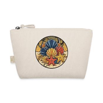 Seashells Starfish Beach Marine Badge - Organic Pouch - nature - Front