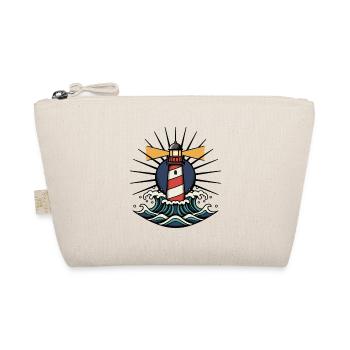 Sea Lighthouse Waves Ocean Tattoo Retro - Organic Pouch - nature - Front