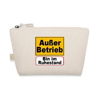 Außer Betrieb Ruhestand Schild - Bio-Täschchen - Natur - Vorne