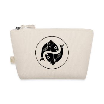 Pisces Star Sign (Black) - Organic Pouch - nature - Front