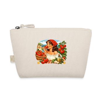 Tomato Girl Vintage - Retro Tomato Graphic Print - Organic Pouch - nature - Front