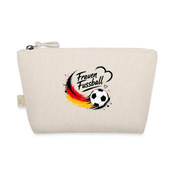 Frauenfußball Flaggen-Schwung - Bio-Täschchen - Natur - Vorne