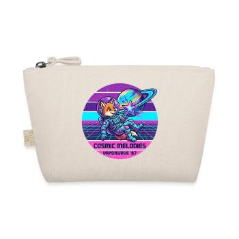 Astronaut Fox Space Retro Vaporwave - Organic Pouch - nature - Front
