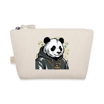 Streetwear Hip Hop Panda Bear - Organic Pouch - nature - Front