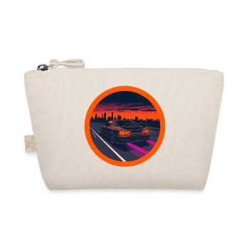 Retro JDM Sports Car Synthwave Cyberpunk T-Shirt - Organic Pouch - nature - Front