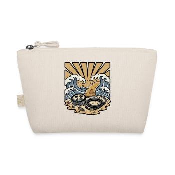 Fin Surf Leash Wax Waves Ocean Sun Retro - Organic Pouch - nature - Front