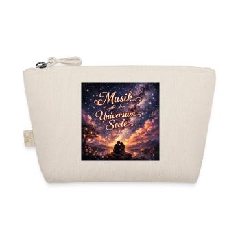 Musik gibt dem Universum Seele - Musiker Romantik - Bio-Täschchen - Natur - Vorne