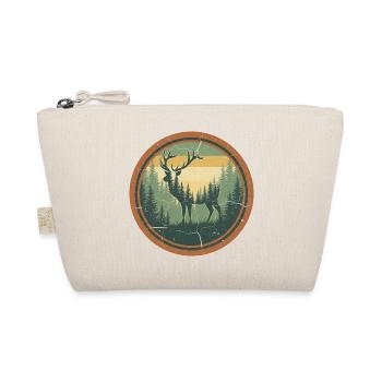 Vintage Deer in the Forest - Retro Nature Design - Organic Pouch - nature - Front