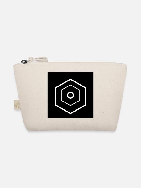 Multi-tiered hexagon logo black - Organic Pouch - nature