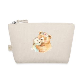 Mama Bear with Baby Bear - Organic Pouch - nature - Front