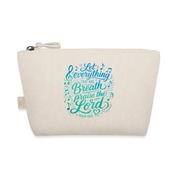 Psalm 150 - Bibelvers Lettering - Bio-Täschchen - Natur - Vorne