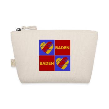 Baden Herz Quadrat - Bio-Täschchen - Natur - Vorne