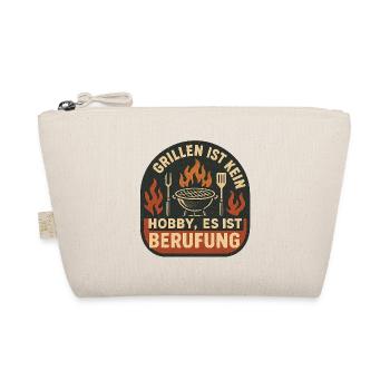 Grillen ist Berufung Patch - Bio-Täschchen - Natur - Vorne