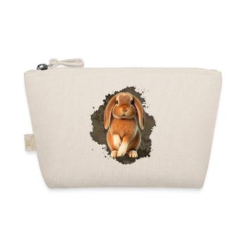 Kuschelbunny Illustration im Aquarellstil - Bio-Täschchen - Natur - Vorne