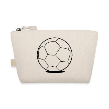 Soccer Ball Drawing - Organic Pouch - nature - Front