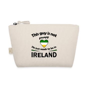 Heart Flag Green White Yellow Ireland - Organic Pouch - nature - Front