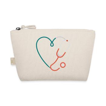 Krankenschwester-Stethoskop Herzpfleger Medic Geschenk - Bio-Täschchen - Natur - Vorne