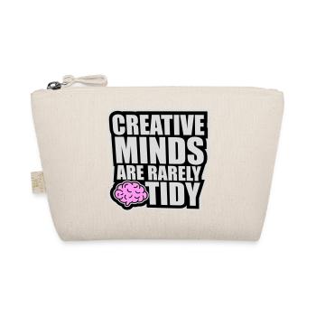 Creative Minds Are Rarely Tidy Funny Creative Logo - Organic Pouch - nature - Front