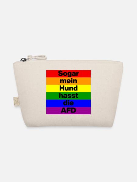SOGAR MEIN HUND HASST DIE AFD, GEGEN RECHTS - Bio-Täschchen - Natur