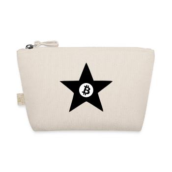 Bitcoin Symbol Schwarz - Bio-Täschchen - Natur - Vorne