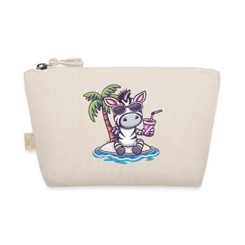 Zebra Summer Palm Tree - Organic Pouch - nature - Front
