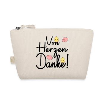 Dankeschön - Von Herzen Danke - Bio-Täschchen - Natur - Vorne