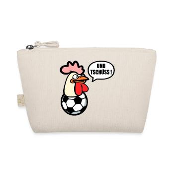 Abschied Tschüss Fussball - Hühner - Bio-Täschchen - Natur - Vorne