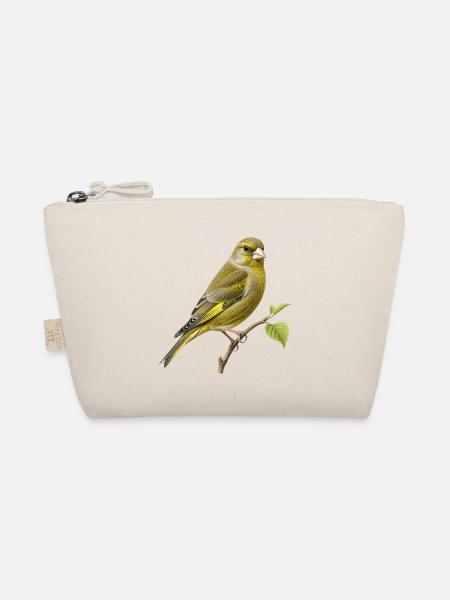 Illustrations-Naturführer-Kupferstich Greenfinch - Bio-Täschchen - Natur