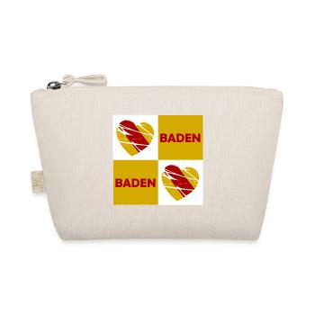 Baden Herz Quadrat - Bio-Täschchen - Natur - Vorne