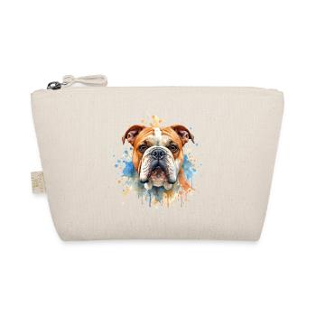 Tête de bouledogue aquarelle - Trousse biologique - nature - Devant