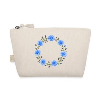 (Außer)gewöhnlicher Wegwartenkranz Blumenmotiv - Bio-Täschchen - Natur - Vorne