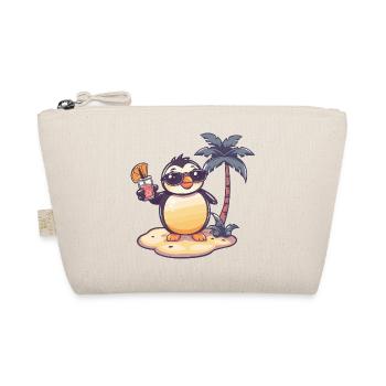 Pinguin Sommer Palme - Bio-Täschchen - Natur - Vorne