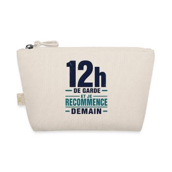 T-shirt infirmière 12h de garde humour cadeau - Trousse biologique - nature - Devant