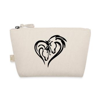 Coeur de cheval (noir) - Trousse biologique - nature - Devant