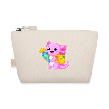 Axolotl avec cône d’école pour l’inscription scolaire – Kawaii - Trousse biologique - nature - Devant