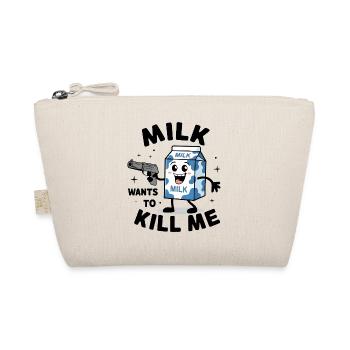 Milch will mich umbringen – Milchallergie - Bio-Täschchen - Natur - Vorne