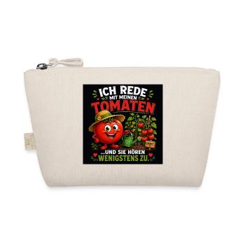 Ich rede mit meinen Tomaten - Bio-Täschchen - Natur - Vorne