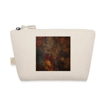 Distressed leather and golden patina - Organic Pouch - nature - Front