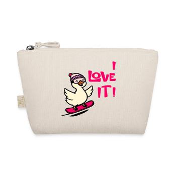 Goose Love Skiing - Organic Pouch - nature - Front