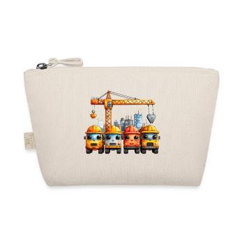Véhicules de chantier mignons avec casque et décor urbain - Trousse biologique - nature - Devant