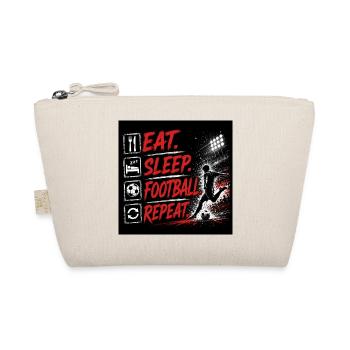 Eat Sleep Football Repeat - Organic Pouch - nature - Front