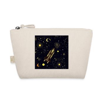 Golden Rocket in Cosmic Orbit - Organic Pouch - nature - Front