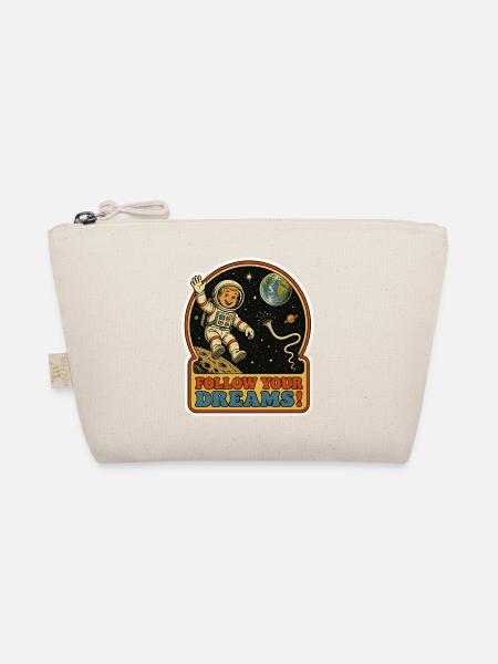 Funny Retro Astronaut Lost In Space Irony - Organic Pouch - nature