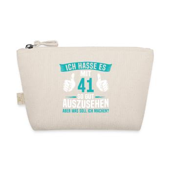 41 Jahre 41. Geburtstag Mann Frau 41 Jahre - Bio-Täschchen - Natur - Vorne